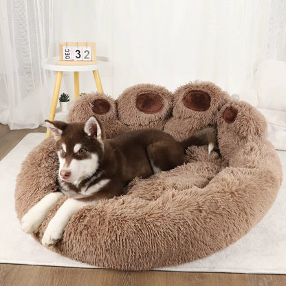 Peteva™ Calming Plush Dog Bed – Warm & Cozy Sleep Nest