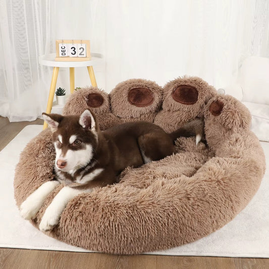 Peteva™ Calming Plush Dog Bed – Warm & Cozy Sleep Nest